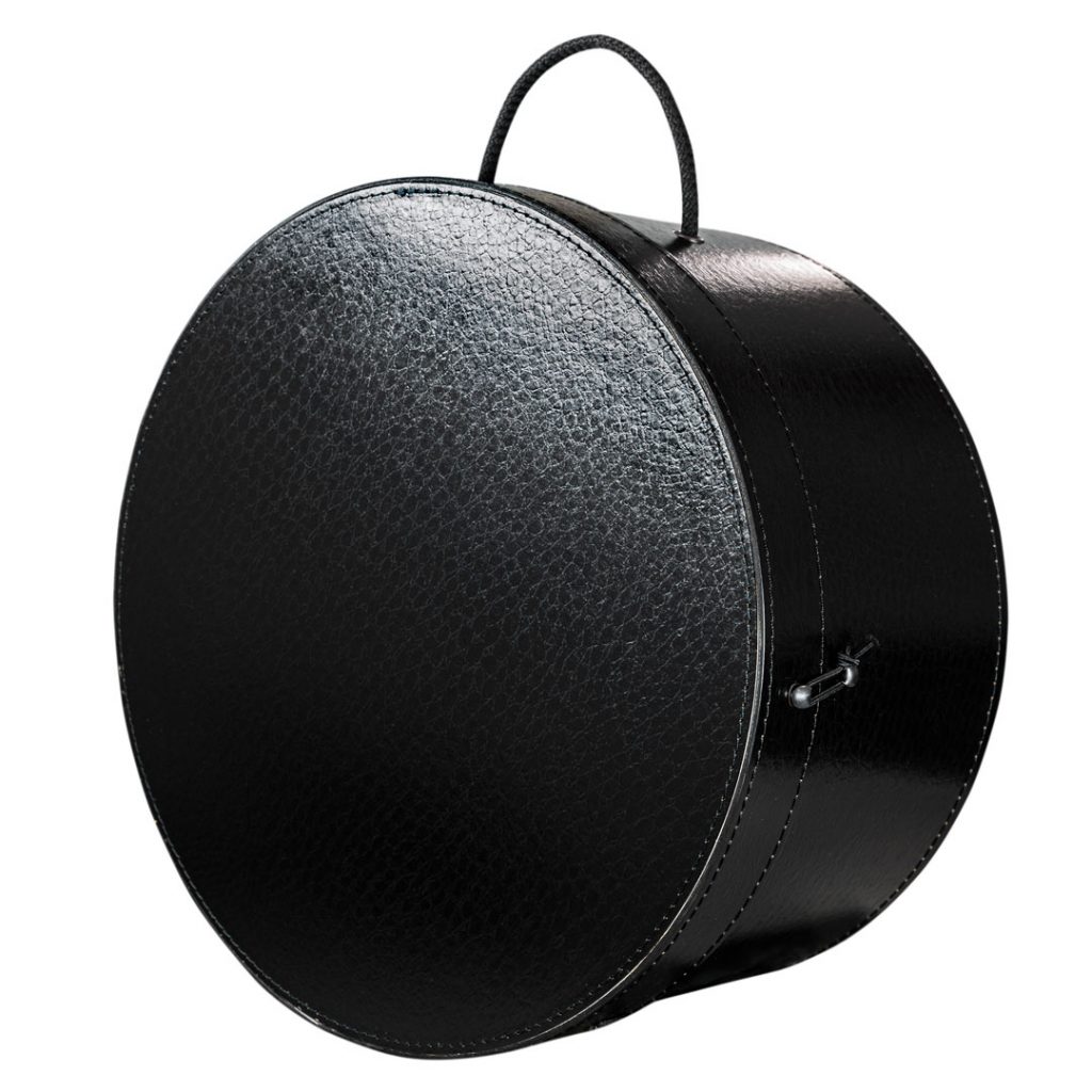 Edler Hutkoffer mit Croco Prägung als praktische Hutbox für zuhause oder funktionale Hutschachtel für unterwegs.