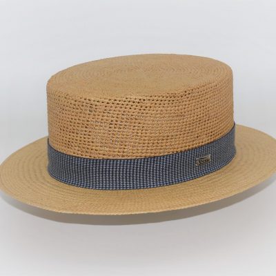 Außergewöhnlicher "Boater Hat" aus Panama Stroh!