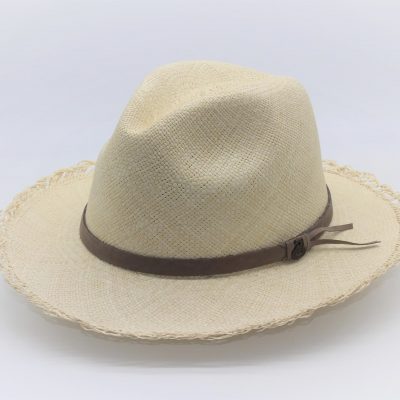 Lässiger Ecuador Panama Hat mit gefranstem Rand